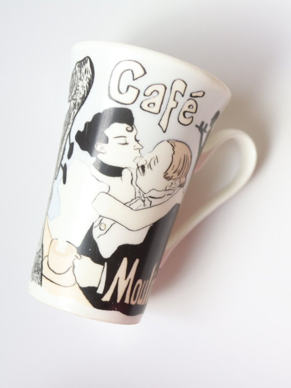 Vintage Roy Kirkham Moulin Rouge Coffee Mug, Cafe de Paris / 5" / As-is